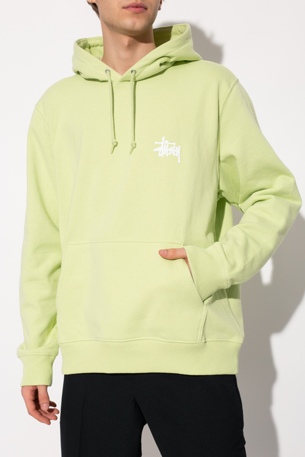 Lime green 2024 stussy hoodie